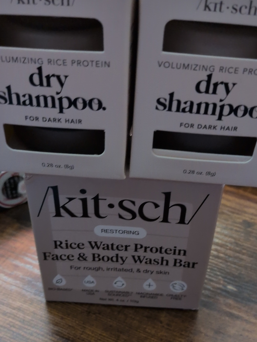 Kitsch Rice Water Protein Face & Body Wash Bar - 2 Dry Shampoo 30$ Value Bundle